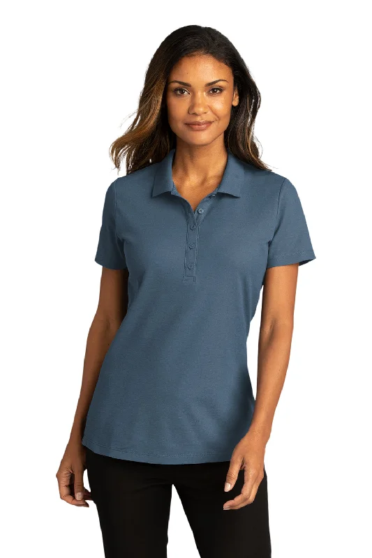 Port Authority Womens React SuperPro Snag Resistant Short Sleeve Polo Shirt - Regatta Blue