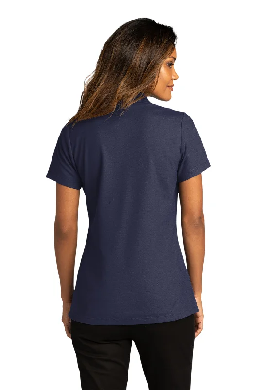 Port Authority Womens React SuperPro Snag Resistant Short Sleeve Polo Shirt - True Navy Blue