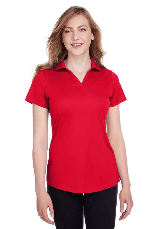 Puma Womens Icon Performance Moisture Wicking Short Sleeve Polo Shirt - High Risk Red