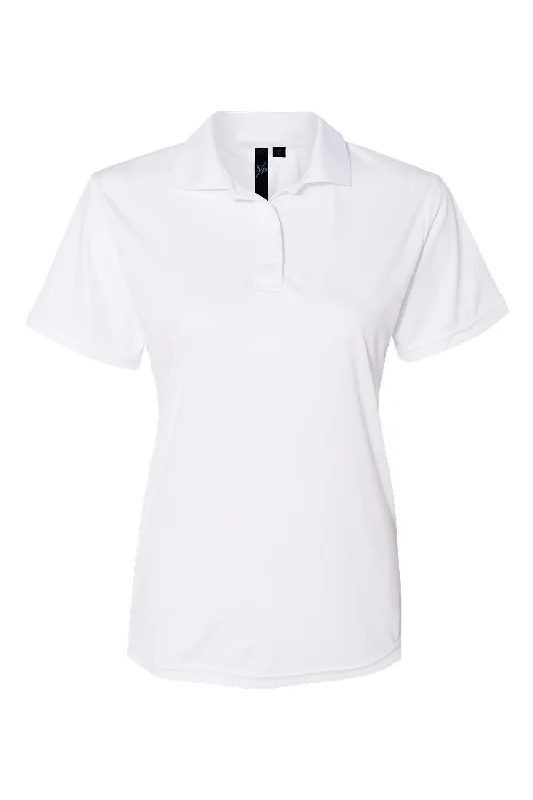 Sierra Pacific Womens Moisture Wicking Short Sleeve Polo Shirt - White - NEW