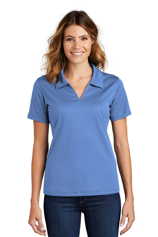 Sport-Tek Womens Dri-Mesh Moisture Wicking Short Sleeve Polo Shirt - Blueberry