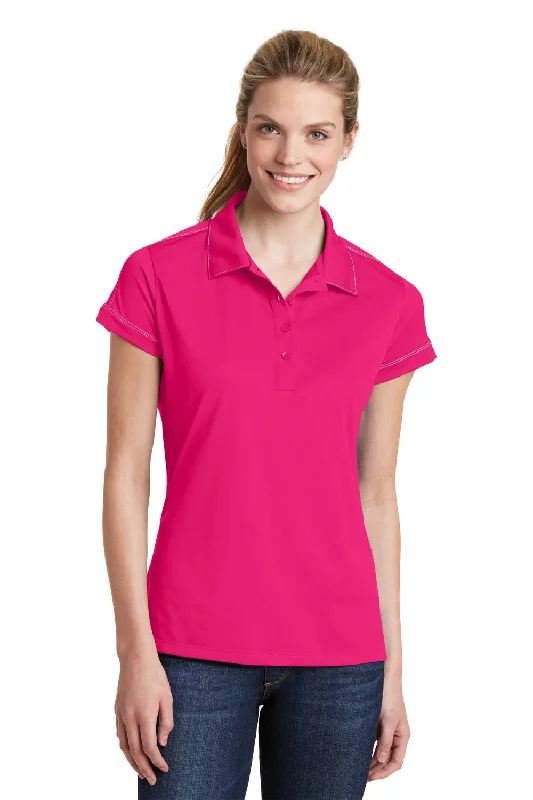 Sport-Tek Womens Sport-Wick Moisture Wicking Short Sleeve Polo Shirt - Raspberry Pink