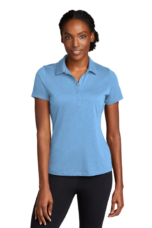 Sport-Tek Womens Strive Moisture Wicking Short Sleeve Polo Shirt - Carolina Blue