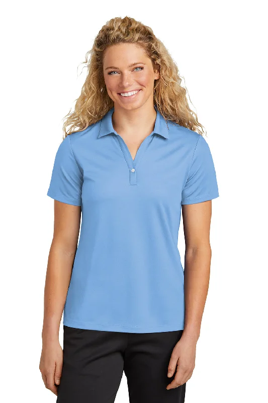 Sport-Tek Womens Moisture Wicking Micropique Short Sleeve Polo Shirt - Carolina Blue