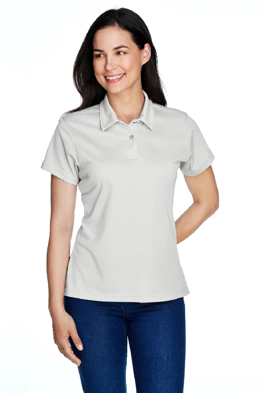 Team 365 Womens Command Performance Moisture Wicking Short Sleeve Polo Shirt - Silver Grey