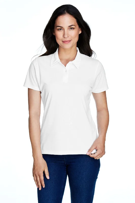 Team 365 Womens Command Performance Moisture Wicking Short Sleeve Polo Shirt - White