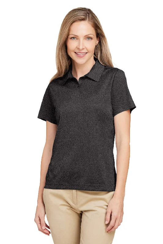 Team 365 Womens Zone Sonic Moisture Wicking Short Sleeve Polo Shirt - Heather Black