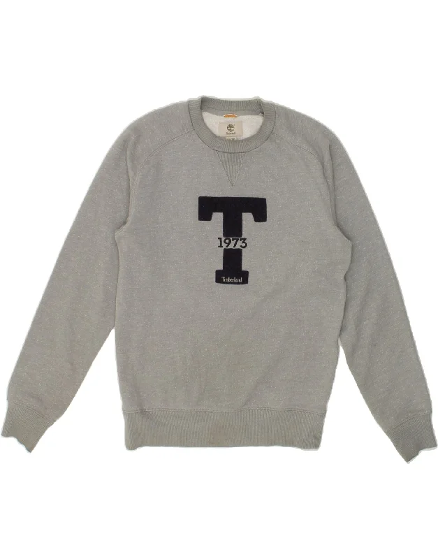 TIMBERLAND Mens Regular Fit Sweatshirt Jumper XS Grey Cotton