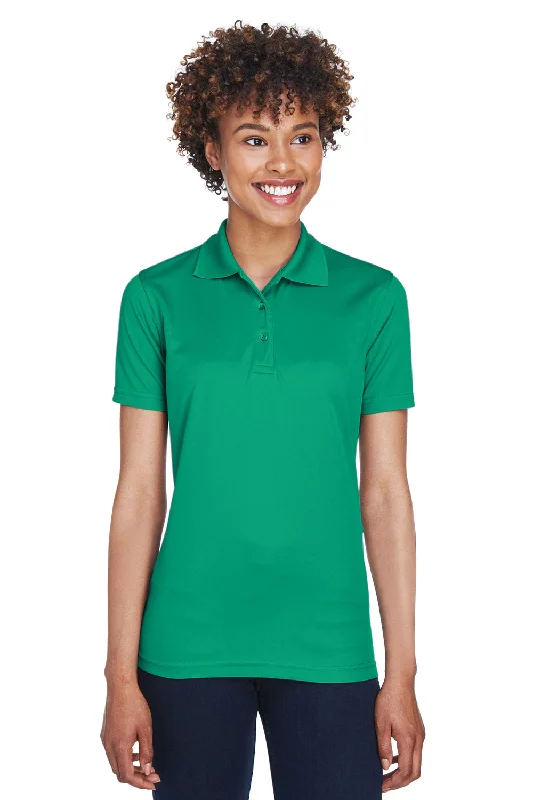 UltraClub Womens Cool & Dry Moisture Wicking Short Sleeve Polo Shirt - Kelly Green