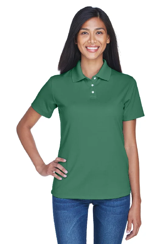 UltraClub Womens Cool & Dry Performance Moisture Wicking Short Sleeve Polo Shirt - Forest Green