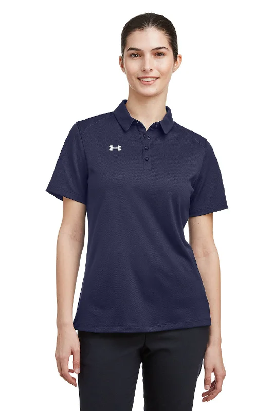 Under Armour Womens Tech Moisture Wicking Short Sleeve Polo Shirt - Midnight Navy Blue