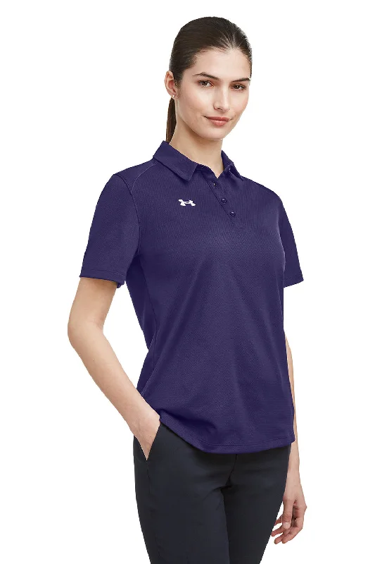 Under Armour Womens Tech Moisture Wicking Short Sleeve Polo Shirt - Purple