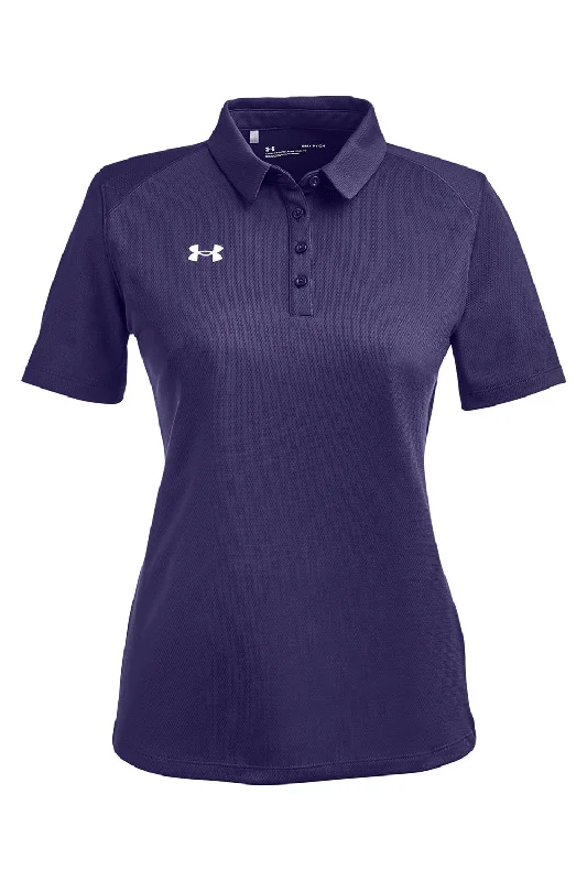 Under Armour Womens Tech Moisture Wicking Short Sleeve Polo Shirt - Purple