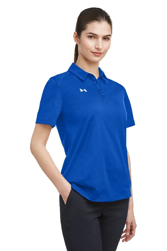 Under Armour Womens Tech Moisture Wicking Short Sleeve Polo Shirt - Royal Blue