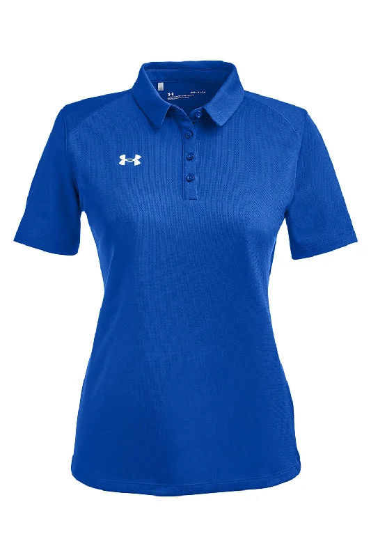 Under Armour Womens Tech Moisture Wicking Short Sleeve Polo Shirt - Royal Blue