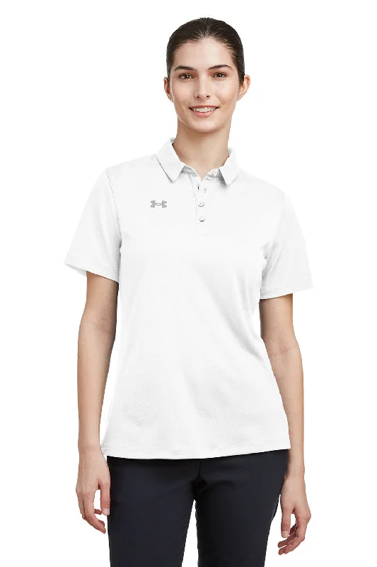 Under Armour Womens Tech Moisture Wicking Short Sleeve Polo Shirt - White